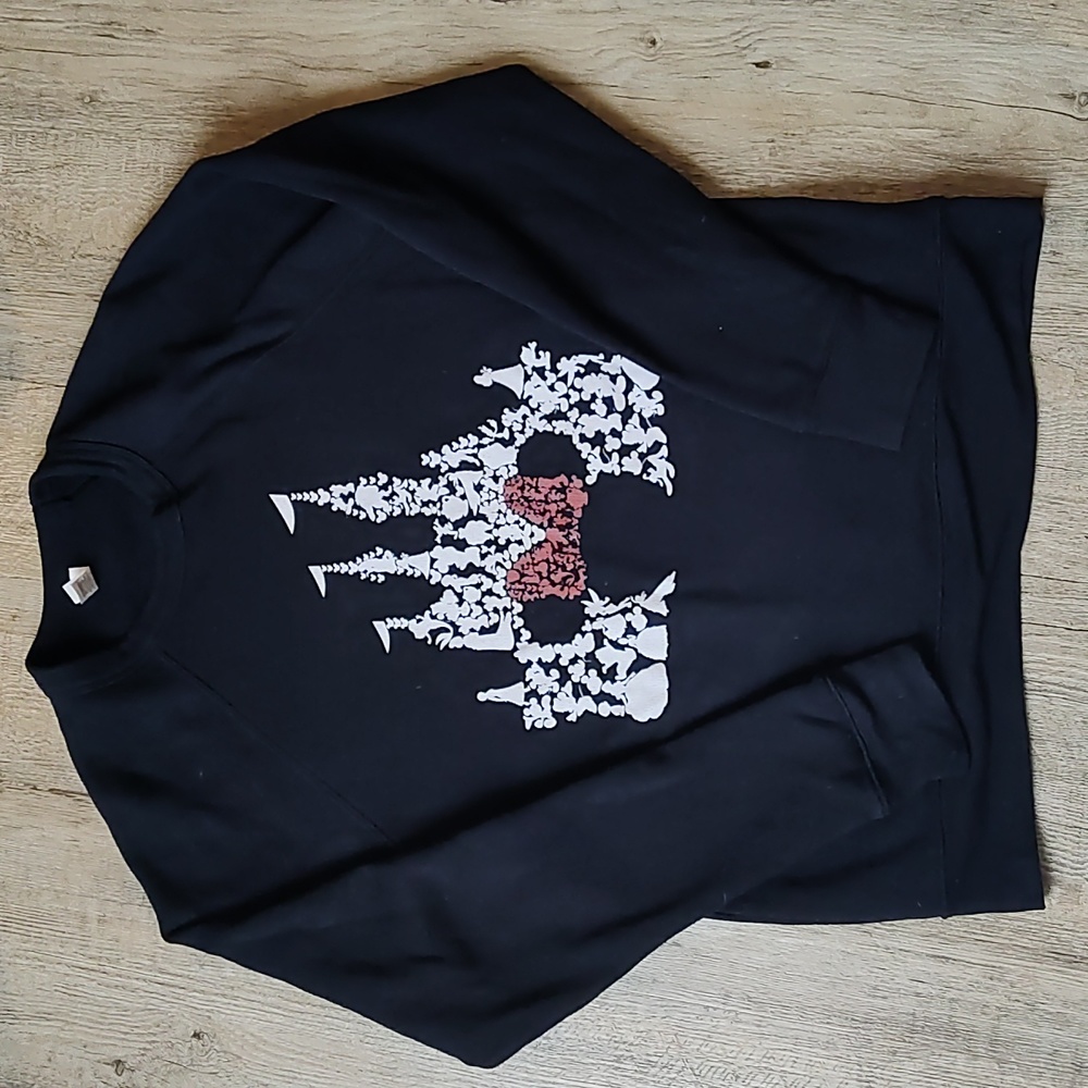 Disney Inspired Black fleece Large Sweatshirt